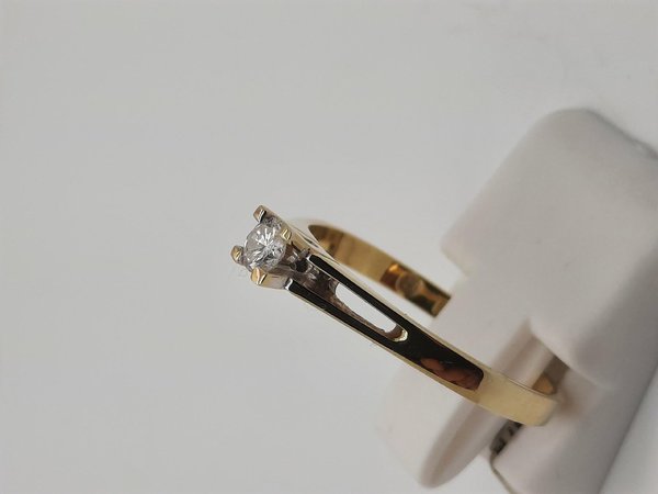Diamantring / Brillantring 585/-Gold , Diamant 0,15ct, Gr. 57