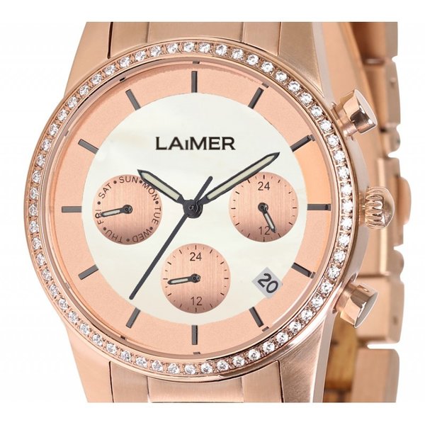 LAiMER Kora - Damen Chronograph Armbanduhr aus Zebranoholz , Südtirol, 0136